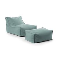 OUTDOOR SITZSACK und Hocker Der Sundowner - Blau, Textil (60/65/95cm) - Mokebo