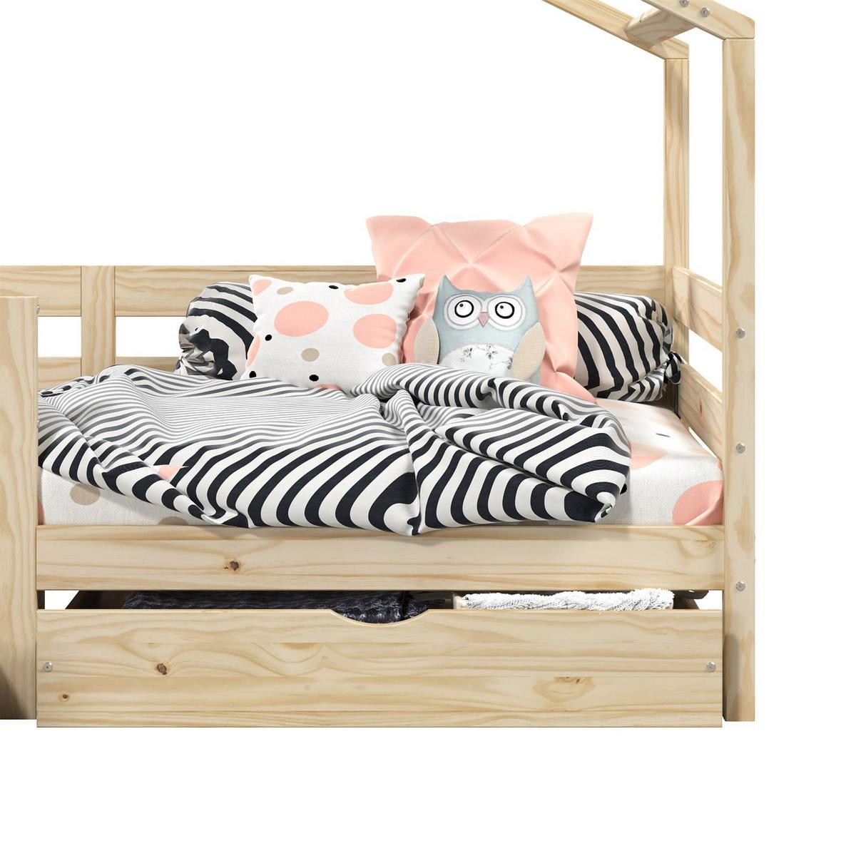 HAUSBETT ENA 90X200 CM - Naturfarben, Holz (96/148/206cm) - IDIMEX