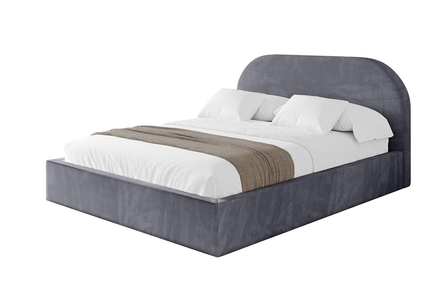 POLSTERBETT mit Bettkasten und Lattenrost, Bett mit Matratze H3/H4 - TIVON 180x200 Dunkelgrau - Dunkelgrau, Holzwerkstoff/Textil (180/200cm) - ALTDECOR