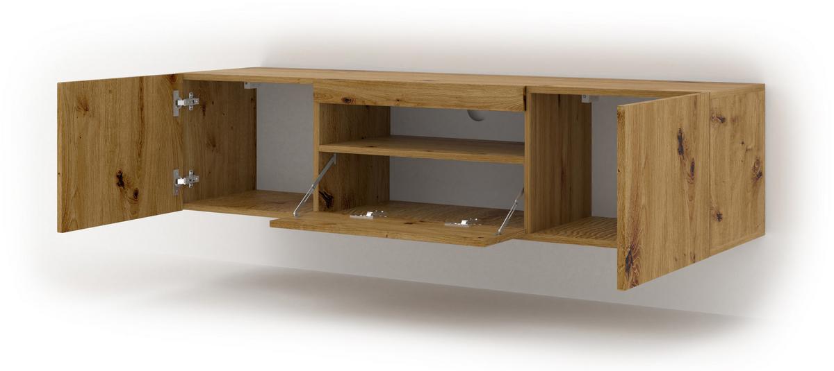 TV LOWBOARD Artisan Eiche 150/42/37 - Eiche Artisan, Holzwerkstoff (150/42/37cm) - RAUMHIRSCH FURNITURE