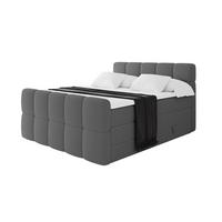 BOXBETT mit Matratze H3/H4 - FAMA-Z KING - 120x200 cm Grau Quelle - Schieferfarben, Holzwerkstoff (120/200cm) - ALTDECOR