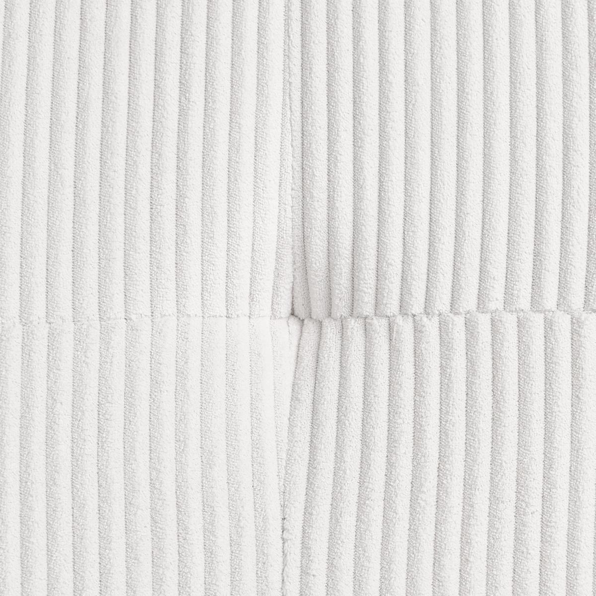 CHAISELONGUE Cord Cremeweiß Quilly - Creme/Schwarz, Textil (83/97/153cm) - Beliani