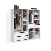 KLEIDERSCHRANK Trento Weiß 2er Set - Weiß, Holzwerkstoff (100/200/50cm) - Livinity®