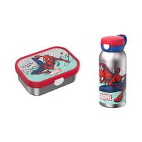 EDELSTAHL-LUNCHSET Campus Spiderman 2-tlg. - Blau/Rot, Kunststoff/Metall (2/2/2cm) - Mepal