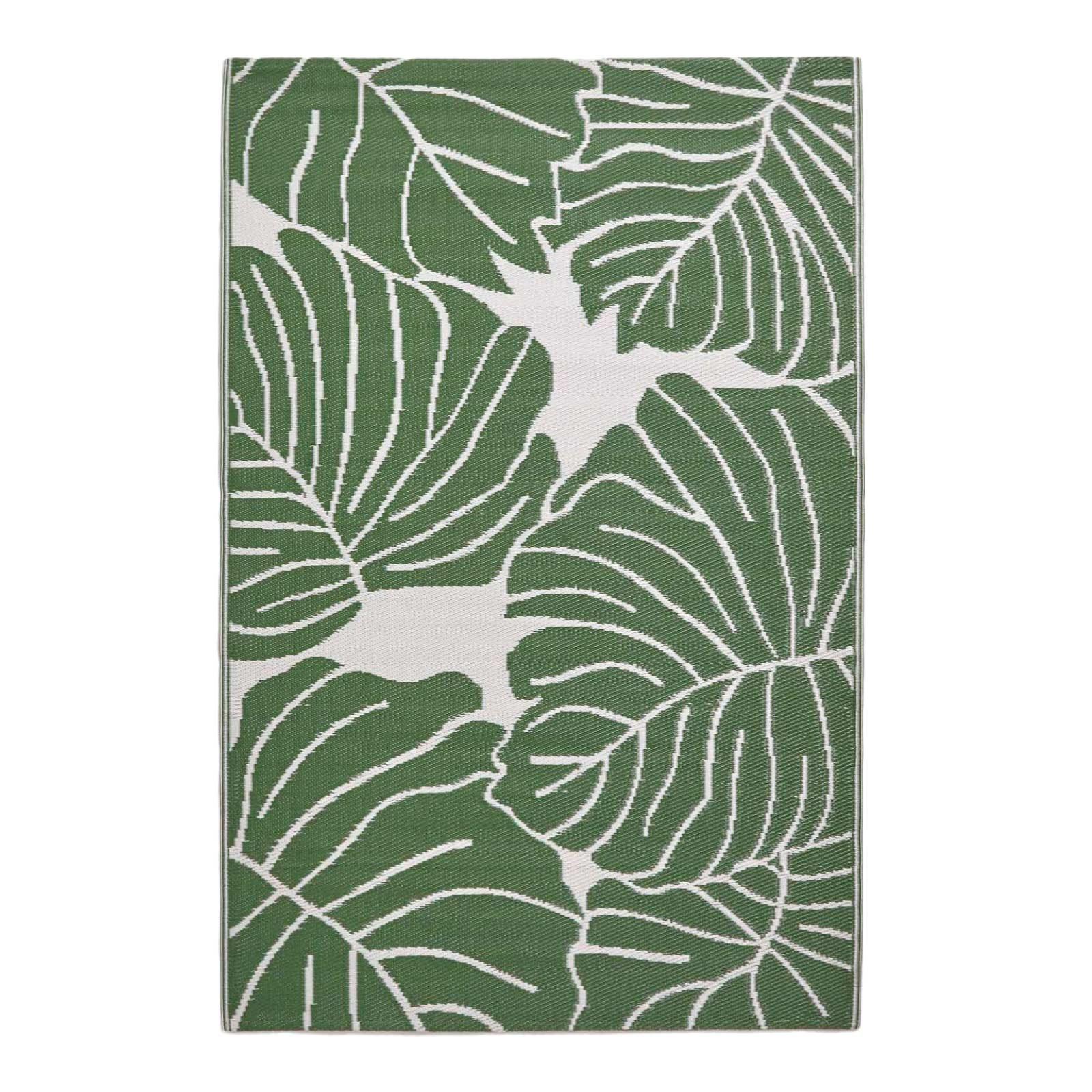 OUTDOORTEPPICH Ada, floral gemustert 120/180 cm - Dunkelgrün, Kunststoff (120/180cm) - Homescapes