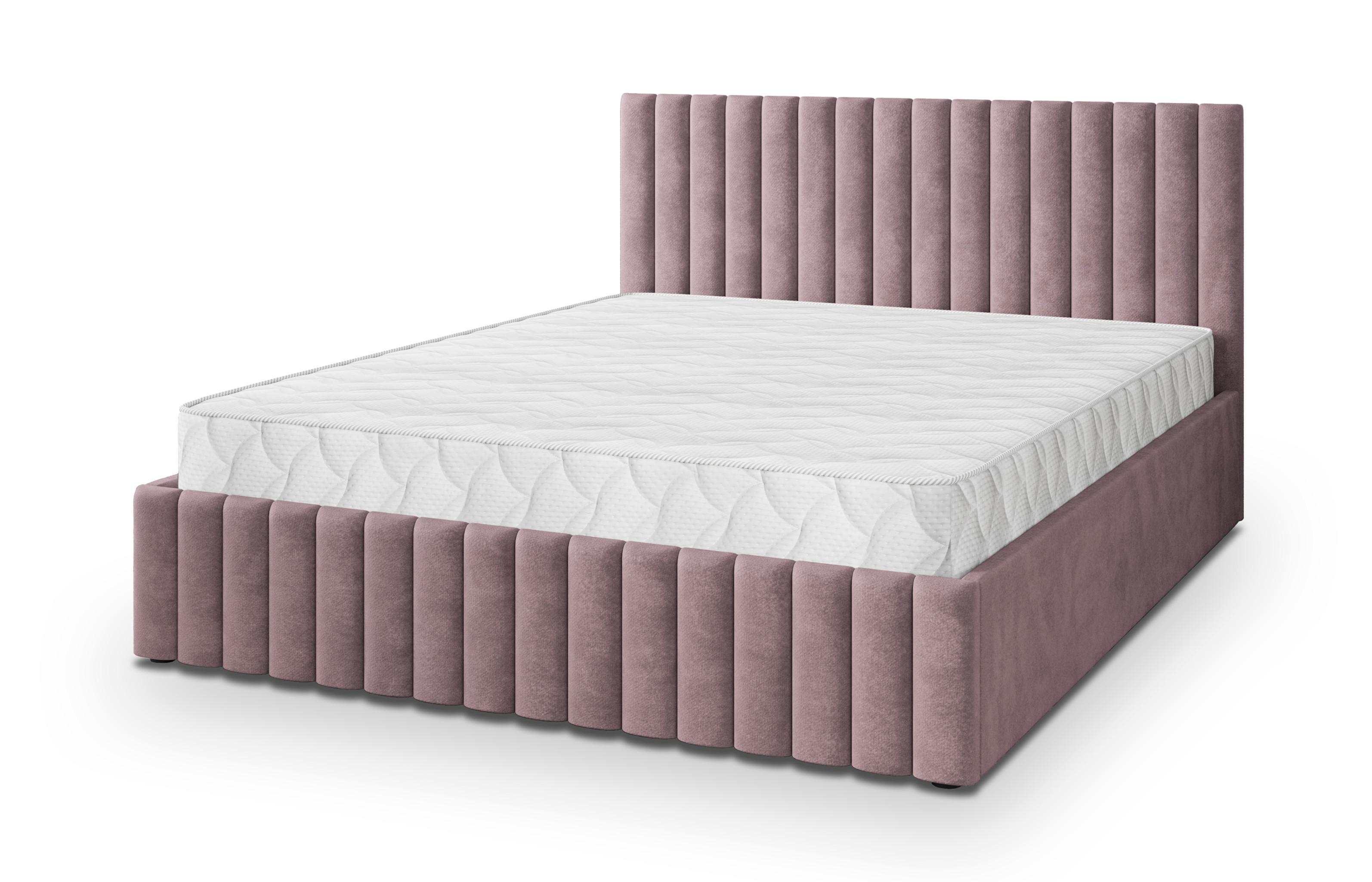 POLSTERBETT CARMIA K 120x200 cm mit Bettkästen - Rosa - Rosa, Holz/Textil - MASSENO