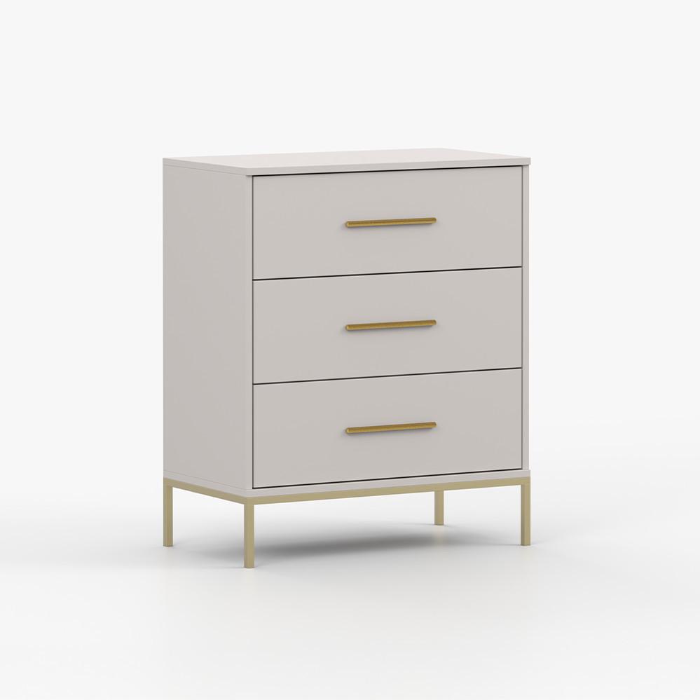 KOMMODE ROSA 3S 70/85/39 cm Kaschmir - Kaschmir, Holzwerkstoff/Metall (70/85/39cm) - imoebel24