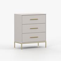 KOMMODE ROSA 3S 70/85/39 cm Kaschmir - Kaschmir, Holzwerkstoff/Metall (70/85/39cm) - imoebel24