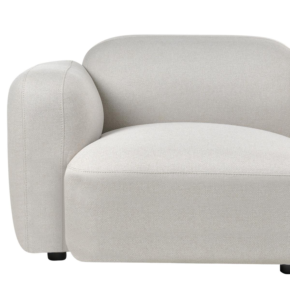 3-SITZER-SOFA Stoff Hellbeige Afoss - Beige, Textil (195/71/94cm) - Beliani
