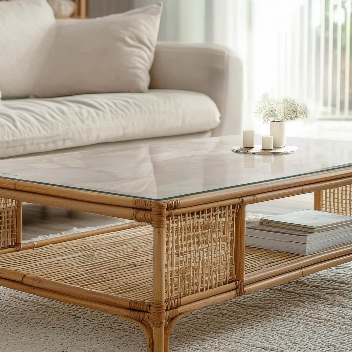 TISCHPLATTE 100x70 cm Marmorstrukturmuster - Creme, Glas (0.4/100/70cm) - TULUP