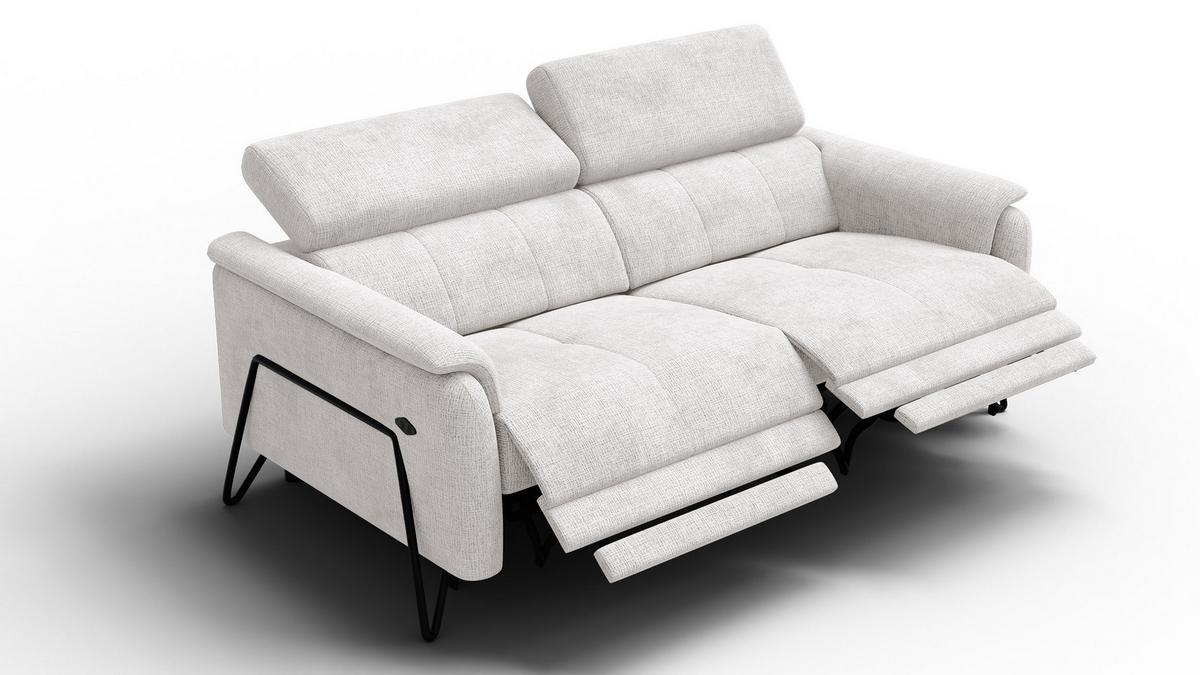 RELAXSOFA RODEN 3-Sitzer, creme - Creme, Holz/Textil (194/82/103cm) - Wozimo