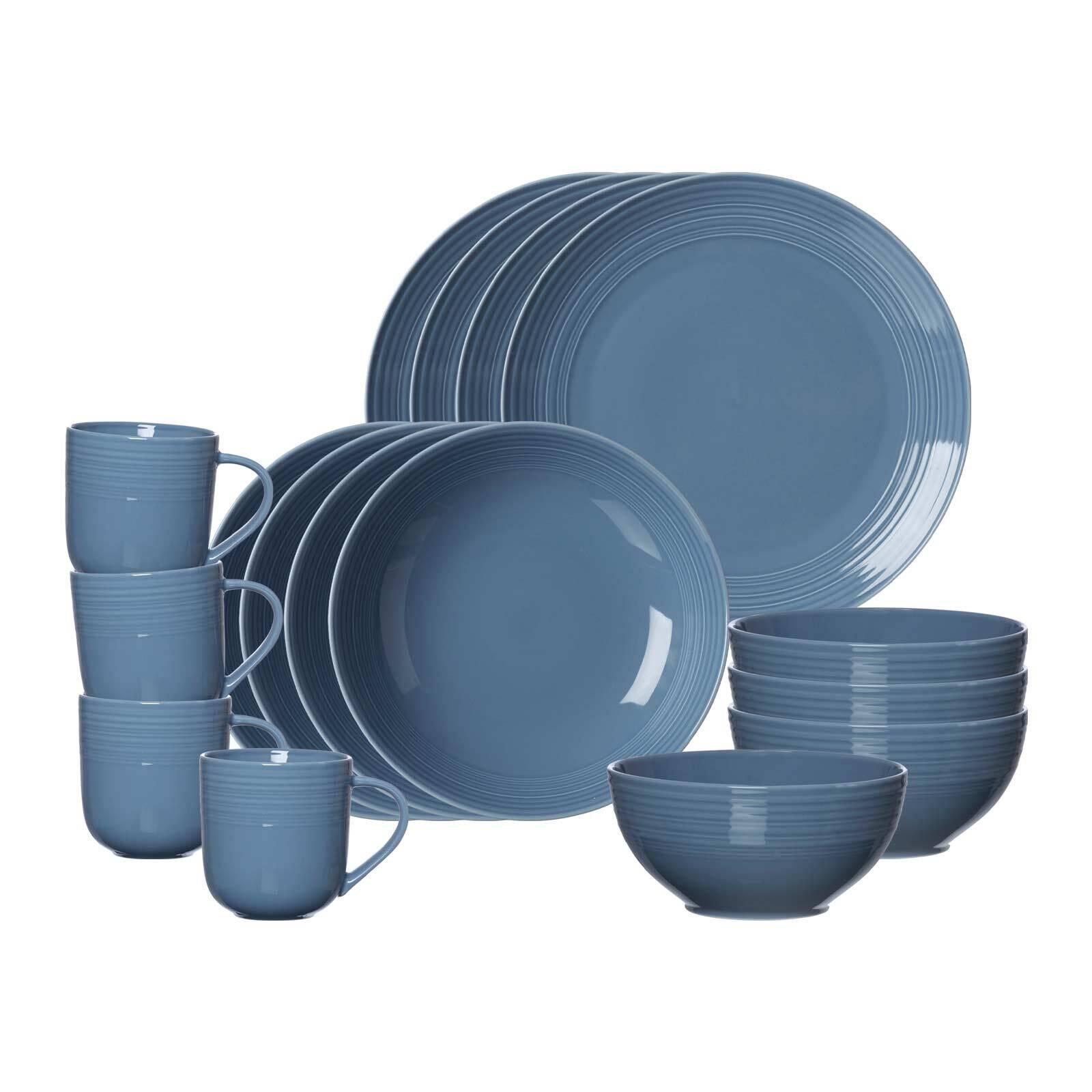 KOMBISERVICE Levi Blau 16-tlg. - Blau, Keramik (36/33/54cm) - Ritzenhoff Breker