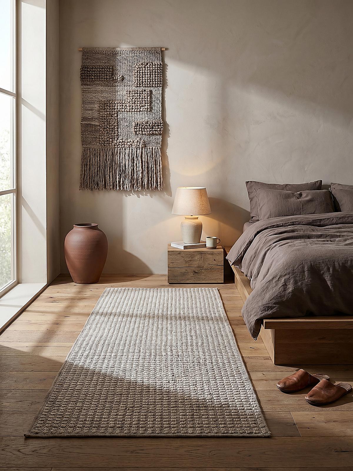 KURZFLORTEPPICH Waschbar NORA, einfarbig, aus Polyester, Grau, 78 x 300 cm - Grau, Textil (300/78cm) - KADIMA DESIGN