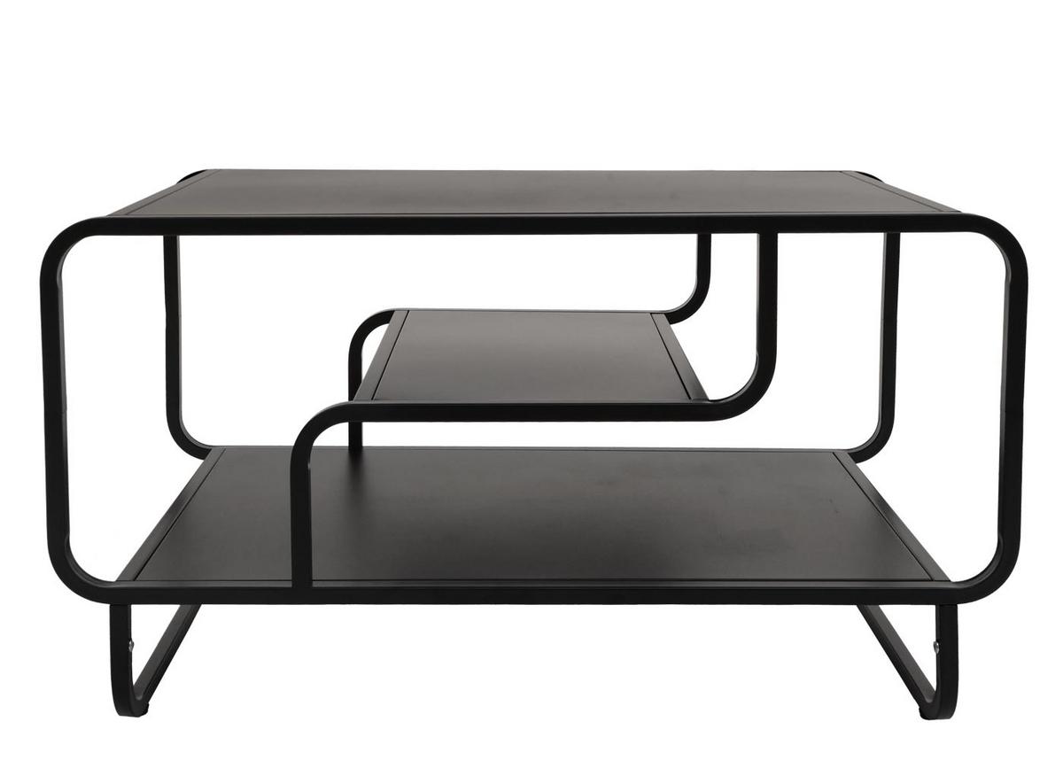 COUCHTISCH rechteck Schwarz - Schwarz, Metall (40/80/45cm) - MCW