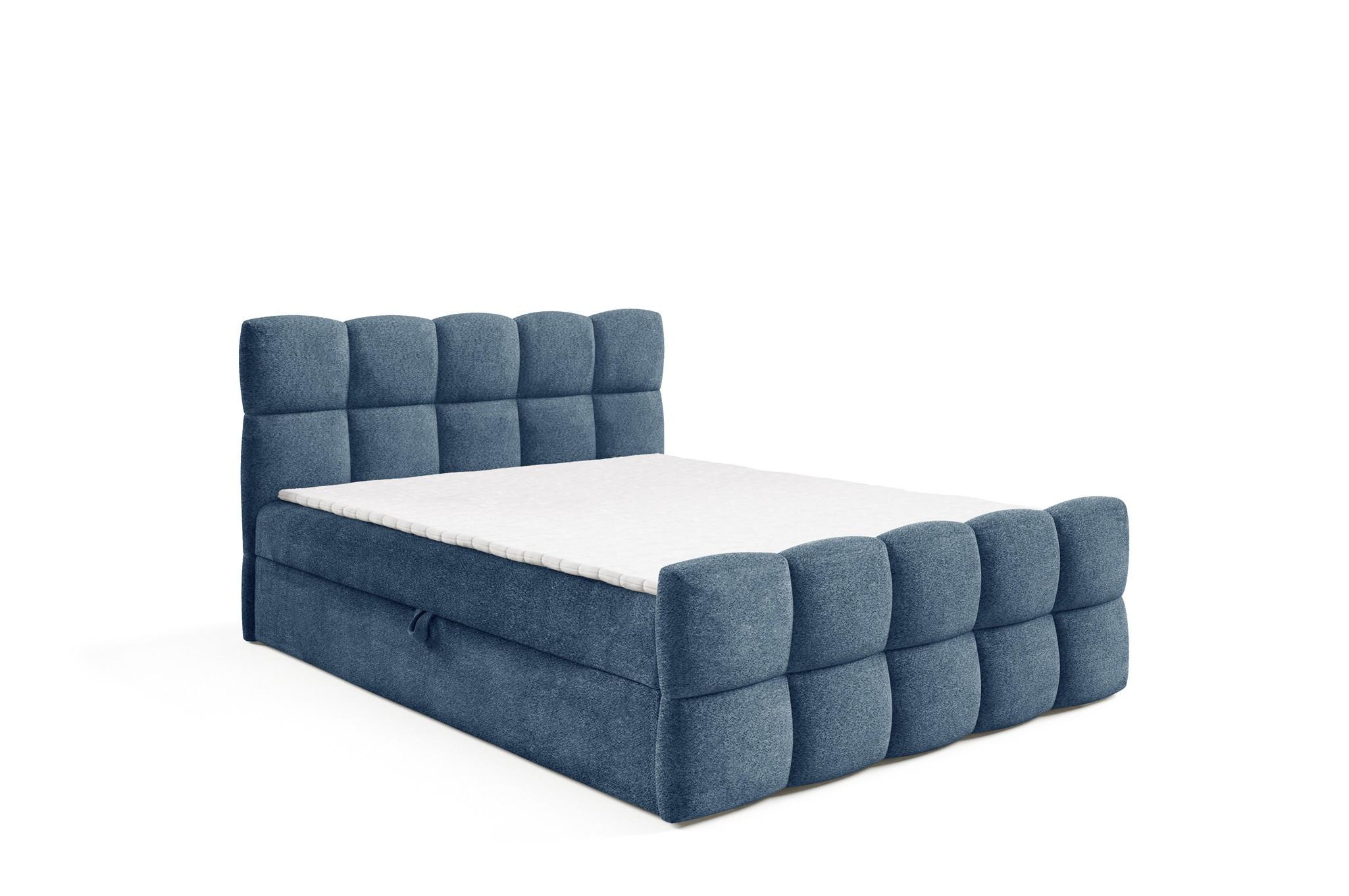 BOXBETT Satine Premium - Hellblau, Holzwerkstoff/Textil (120/200cm) - Fun Möbel