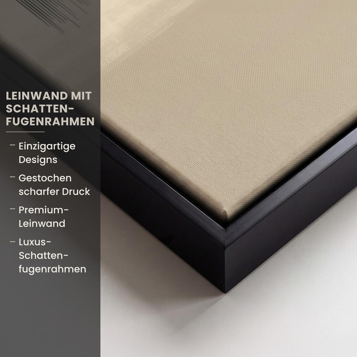 LEINWAND Bilder mit Rahmen - Abstrakt - Formen - Beige - Texturen - 60x80 - Beige, Textil (60/80cm) - MuchoWow