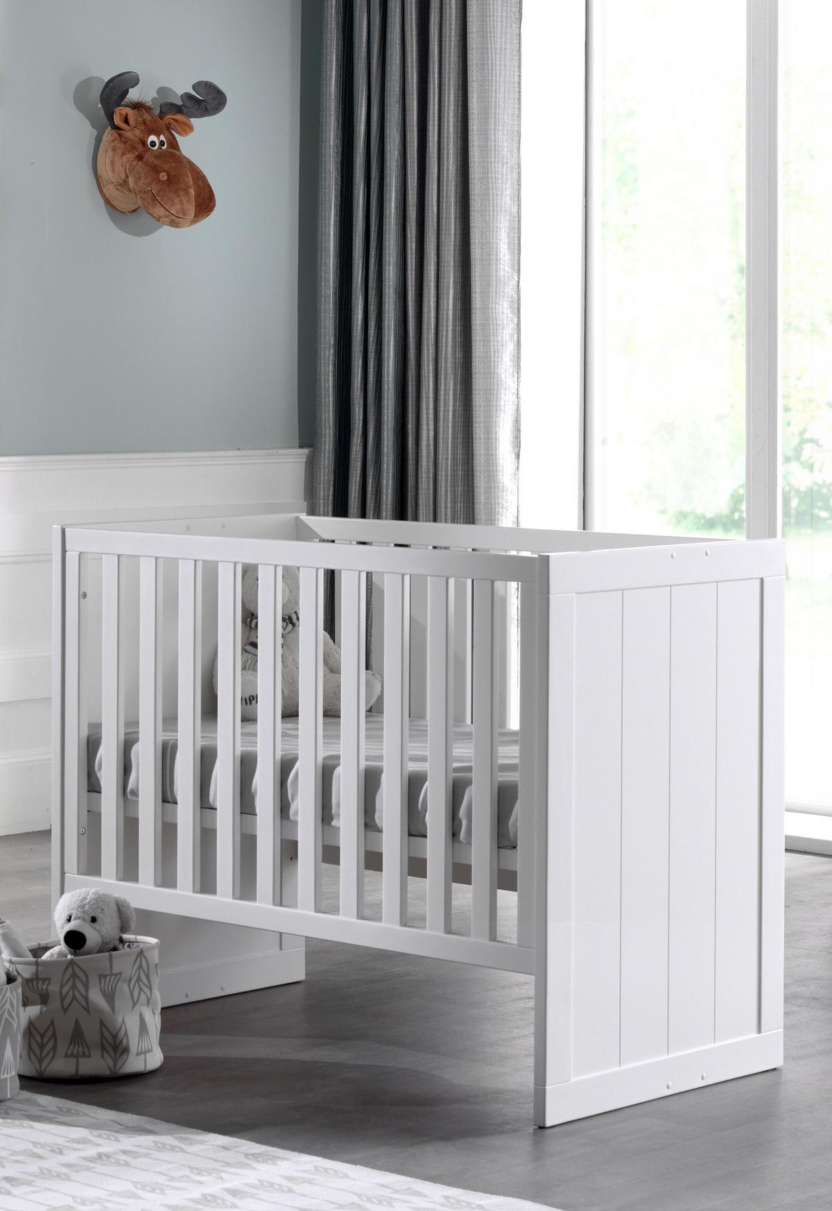 BABYBETT Karalynn 127x90x68 aus MDF in Weiß - Weiß, Holzwerkstoff - 58aufmkessel