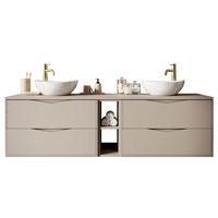 WASCHTISCHUNTERSCHRANK MIRA III 140 cm - Kaschmir, Holzwerkstoff (140/50/46cm) - Lookway