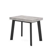 KONSOLENTISCH ausziehbar 58 bis 140cm, für 6 Gäste, zementgrau, 90/58/73cm - Grau, Holzwerkstoff (90/140/73cm) - Skraut Home