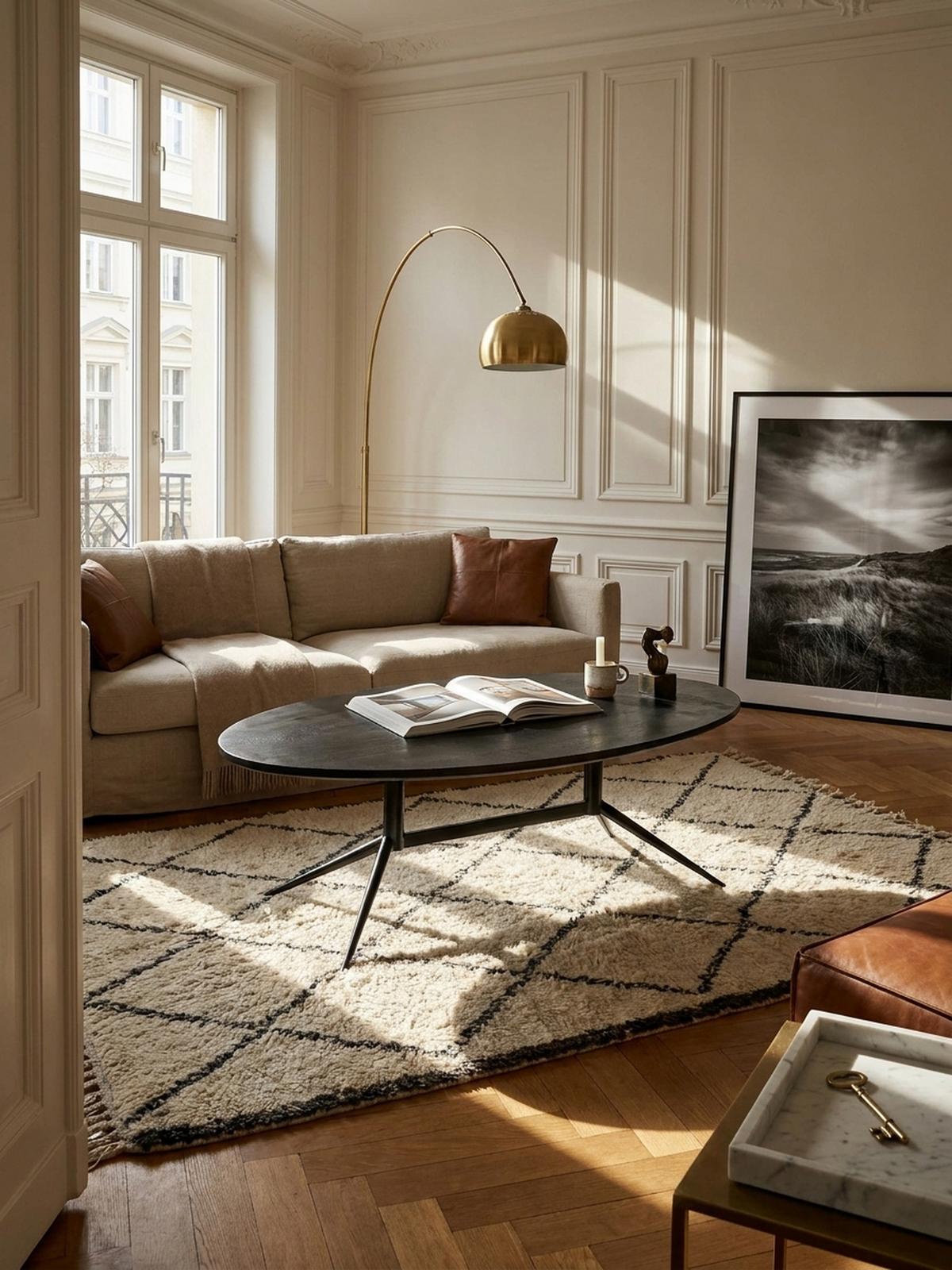 COUCHTISCH Oval in Schwarz aus Mango Massivholz und Metall, 90x50x35 cm mit natürlicher Holzmaserung - Schwarz, Holz/Metall (50/90/35cm) - KADIMA DESIGN