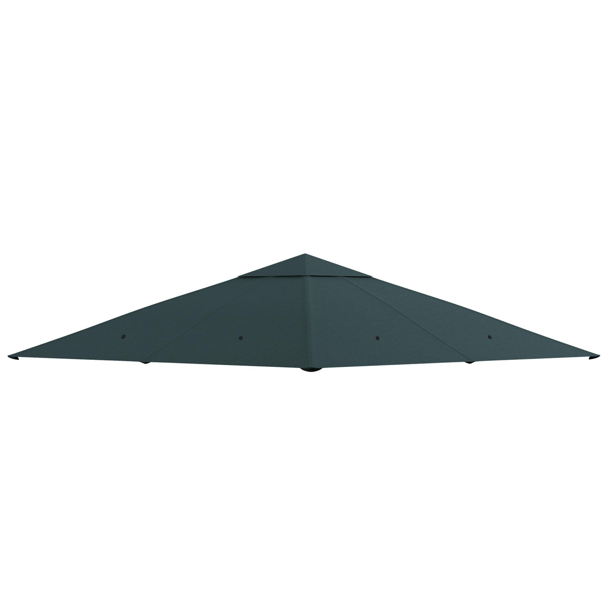 PAVILLONDACH, Sonnenschutz, Dunkelgrün - Dunkelgrün, Kunststoff (298/1/298cm) - Outsunny