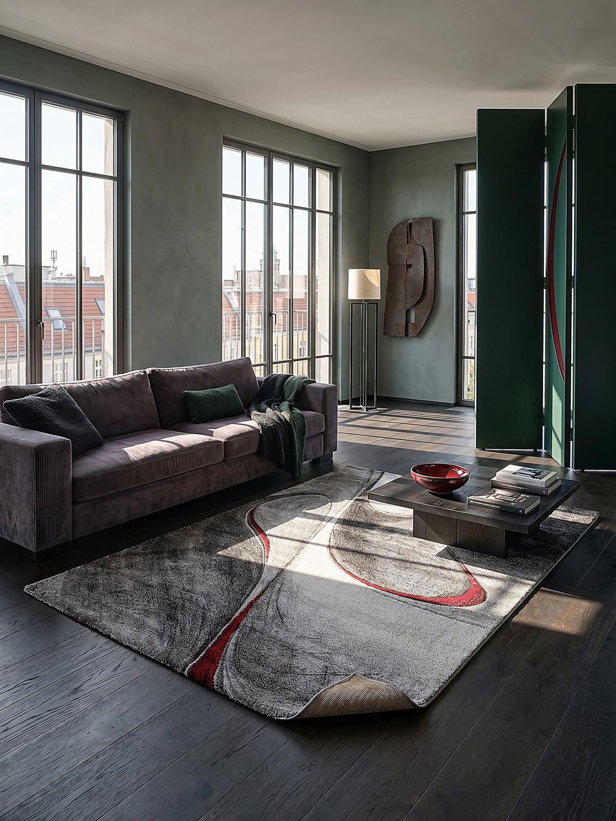 KURZFLORTEPPICH Abstrakt BIENO Polypropylen Rot 200 x 290 cm - Rot, Textil (200/290cm) - KADIMA DESIGN