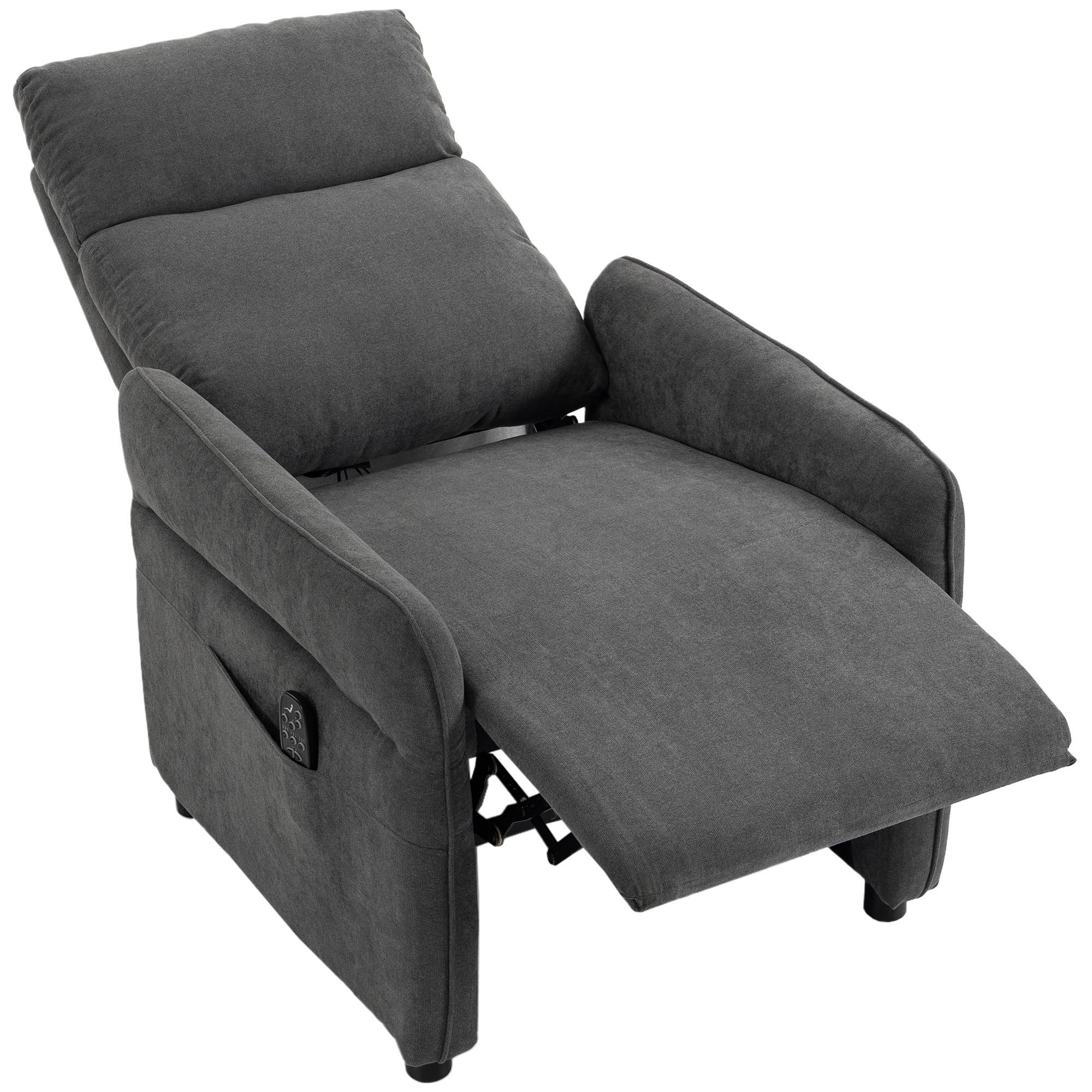 RELAXSESSEL Polyester Dunkelgrau - Dunkelgrau, Kunststoff/Textil (74/103/89cm) - HOMCOM