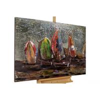 METALLBILD Bunt 100/70 cm - Multicolor, Metall (4.6/70cm) - KUNSTLOFT