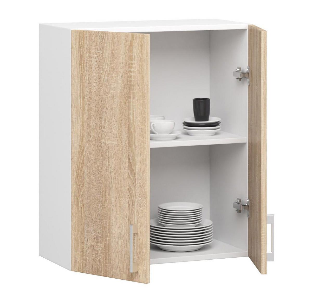 HÄNGESCHRANK Weiß, Eiche Sonoma 72/60/30,5 - Weiß/Eiche Artisan, Holzwerkstoff (60/72/30.5cm) - RAUMHIRSCH FURNITURE