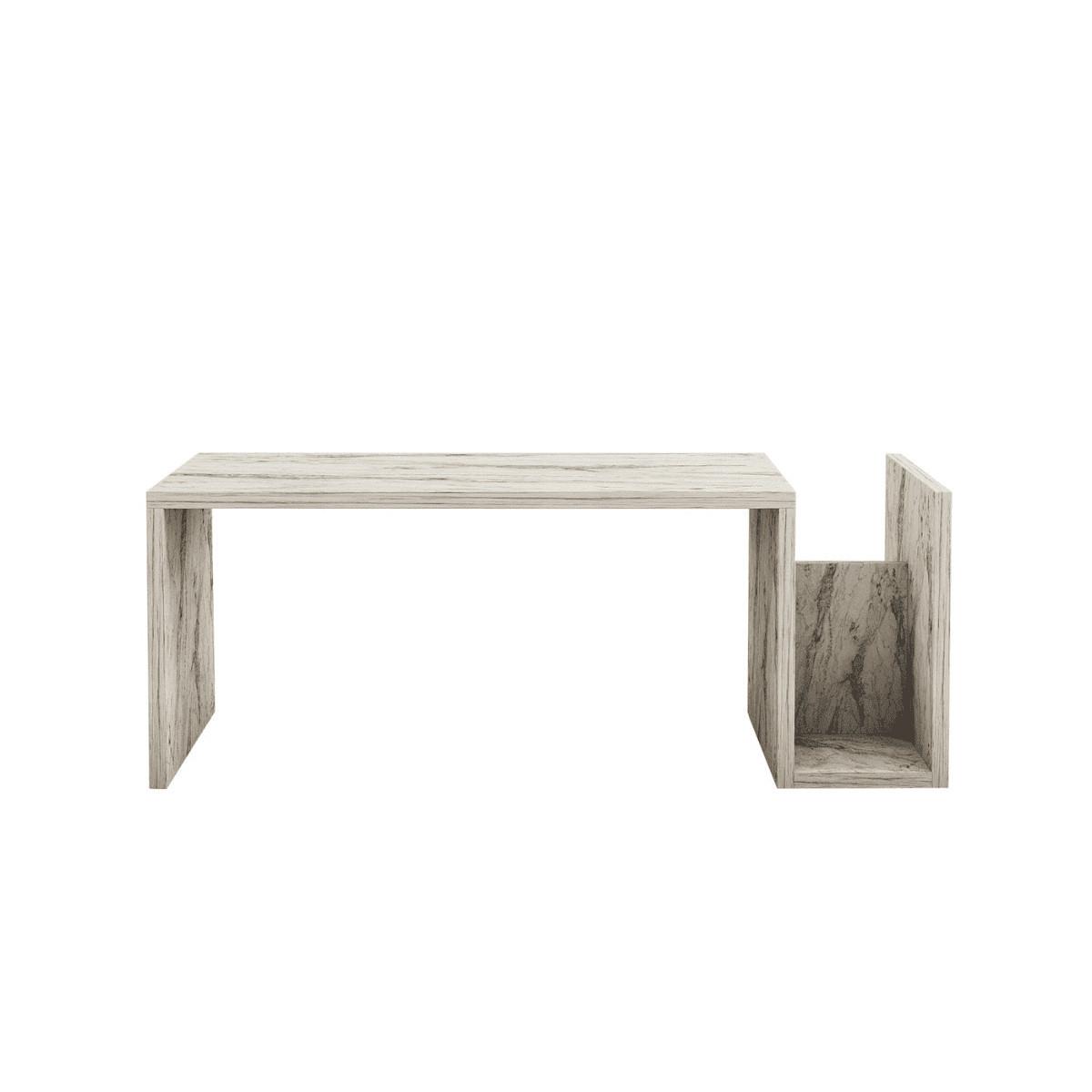 COUCHTISCH - memo 86,8/50/32,4 cm - Hellgrau, Holzwerkstoff (76/76/5cm) - Calicosy