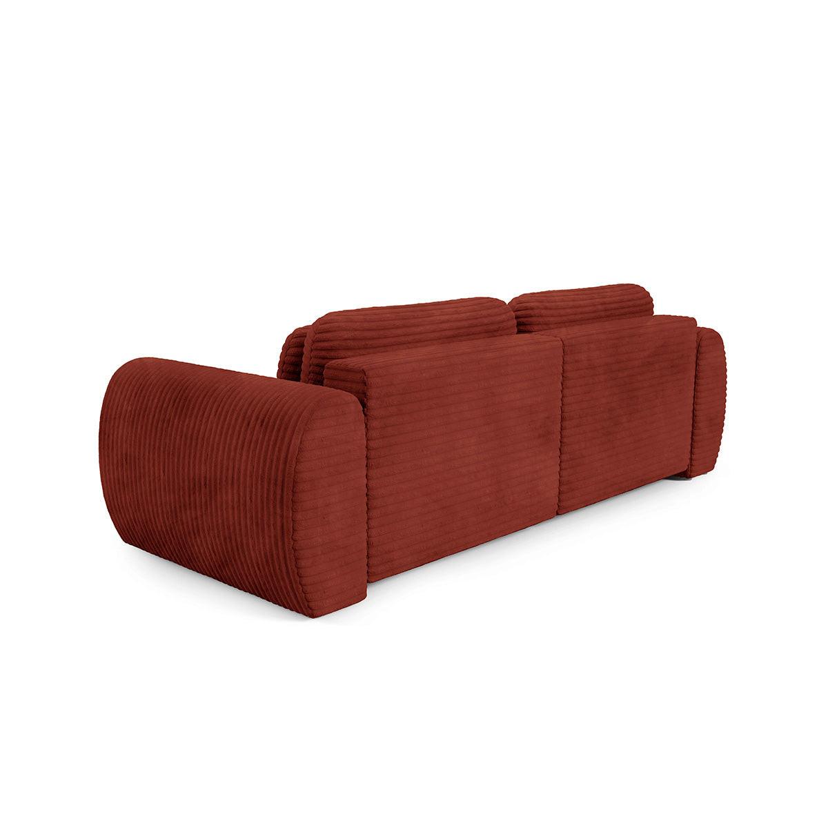 ECKSOFA Camilla 3 Sitzplätze Terracotta - Terracotta, Holz (270/165cm) - Petits-meubles