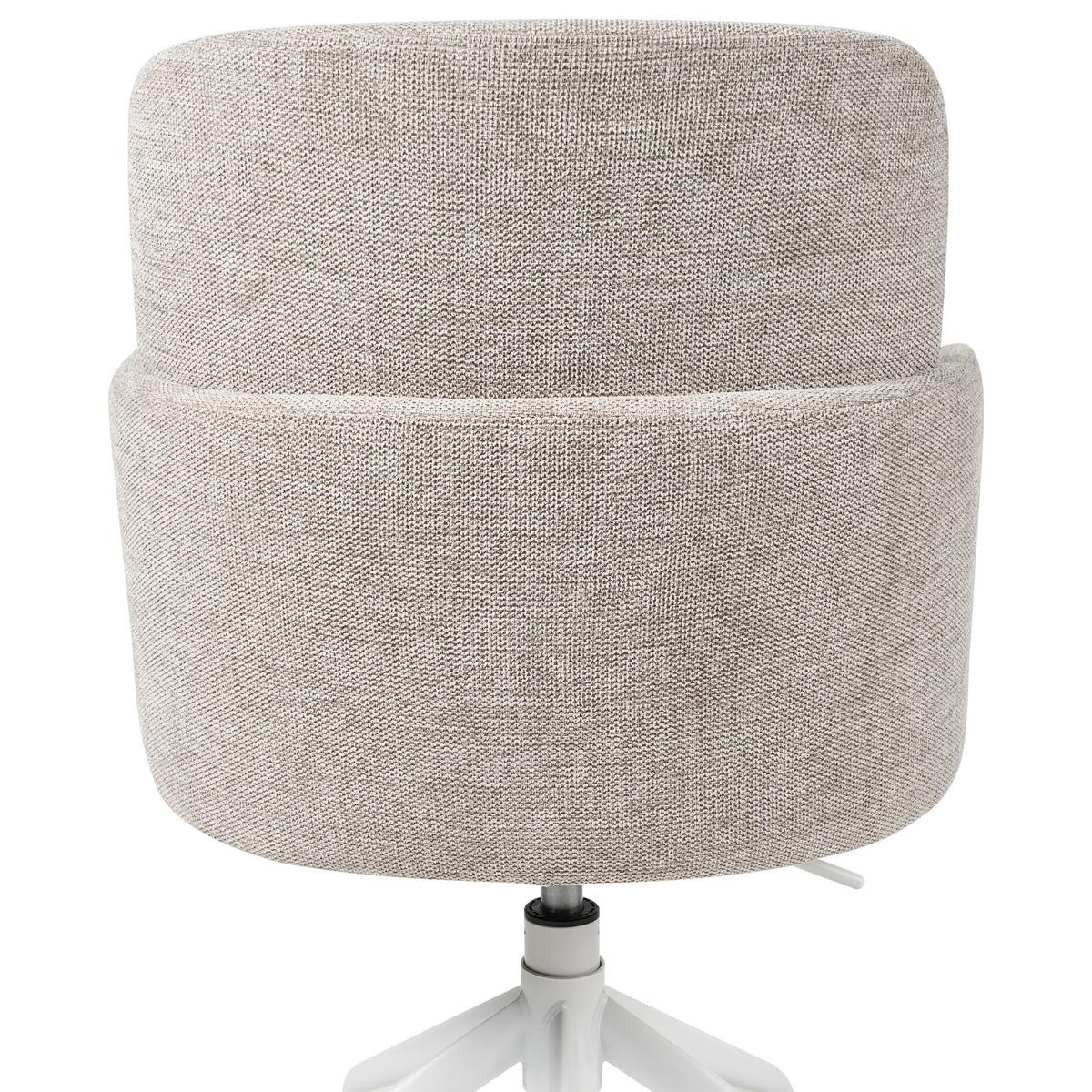 BÜROSTUHL Beige Dryden - Beige/Weiß, Textil (60/84/60cm) - Beliani