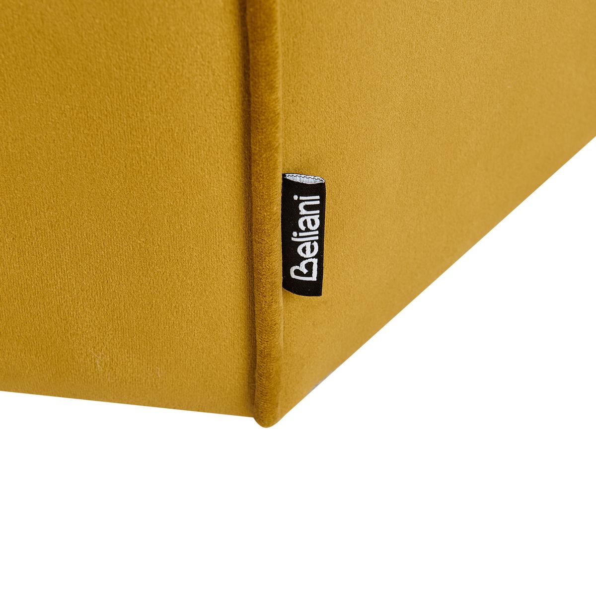 POUF Samtstoff Gelb Wishek - Gelb, Textil (45/40/45cm) - Beliani