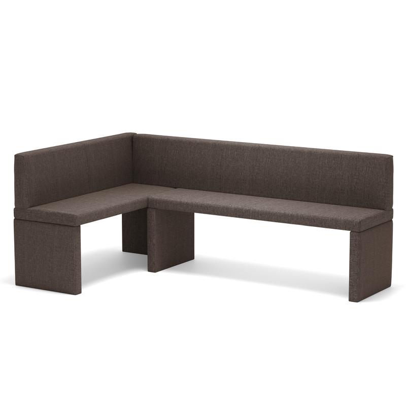 ECKBANK links OWEN Webstoff, 142/196 cm Braun - Braun, Holz/Textil (142/196cm) - Idohome