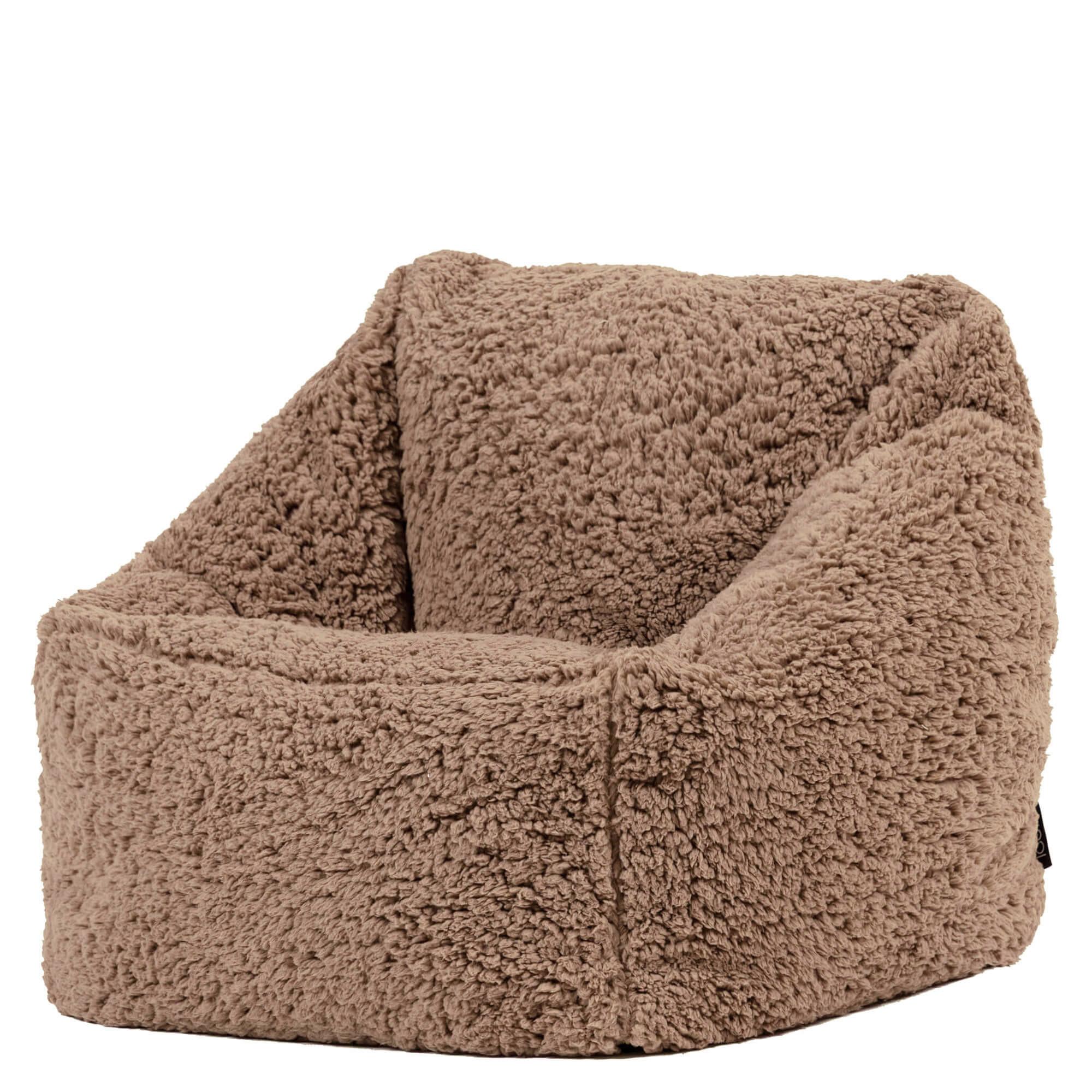 SITZSACK Flauschig für Kinder - Mokka, Kunststoff (55/44/55cm) - icon