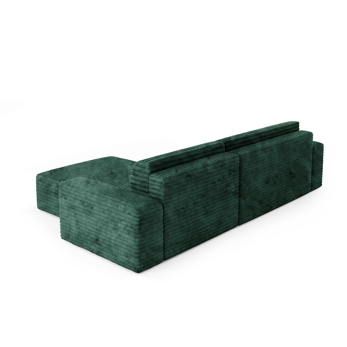 ECKSOFA Fabio 3 Sitzplätze Grün - Grün, Holz (300/185cm) - Petits-meubles