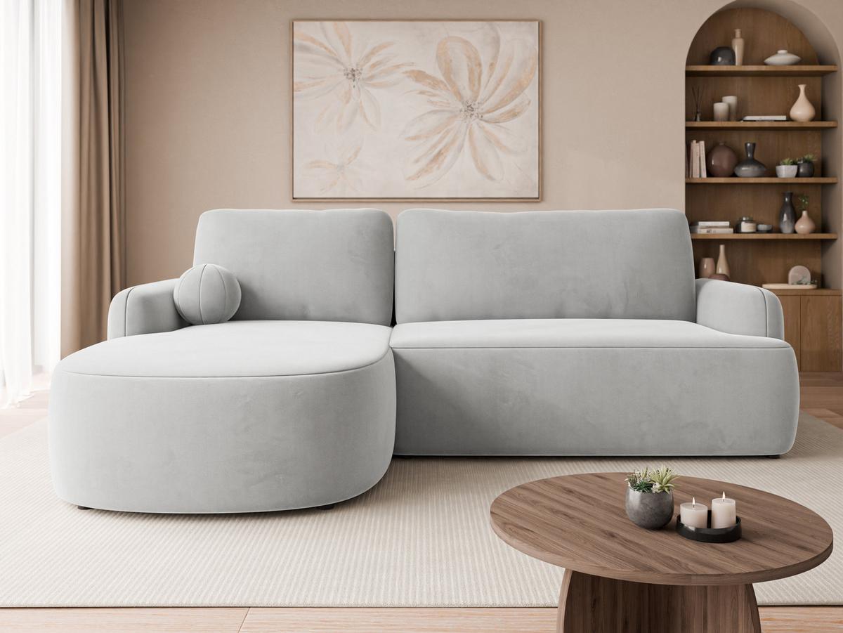 ECKSOFA Loridu Premium, Seite: Links - Silberfarben/Schwarz, Holz/Kunststoff (250/174cm) - MIRJAN24