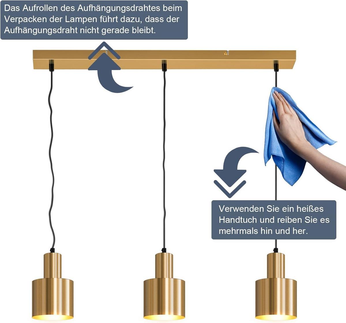 HÄNGELEUCHTE Dravf 65/12/143 cm - Goldfarben, Metall (65/12/143cm) - ZMH