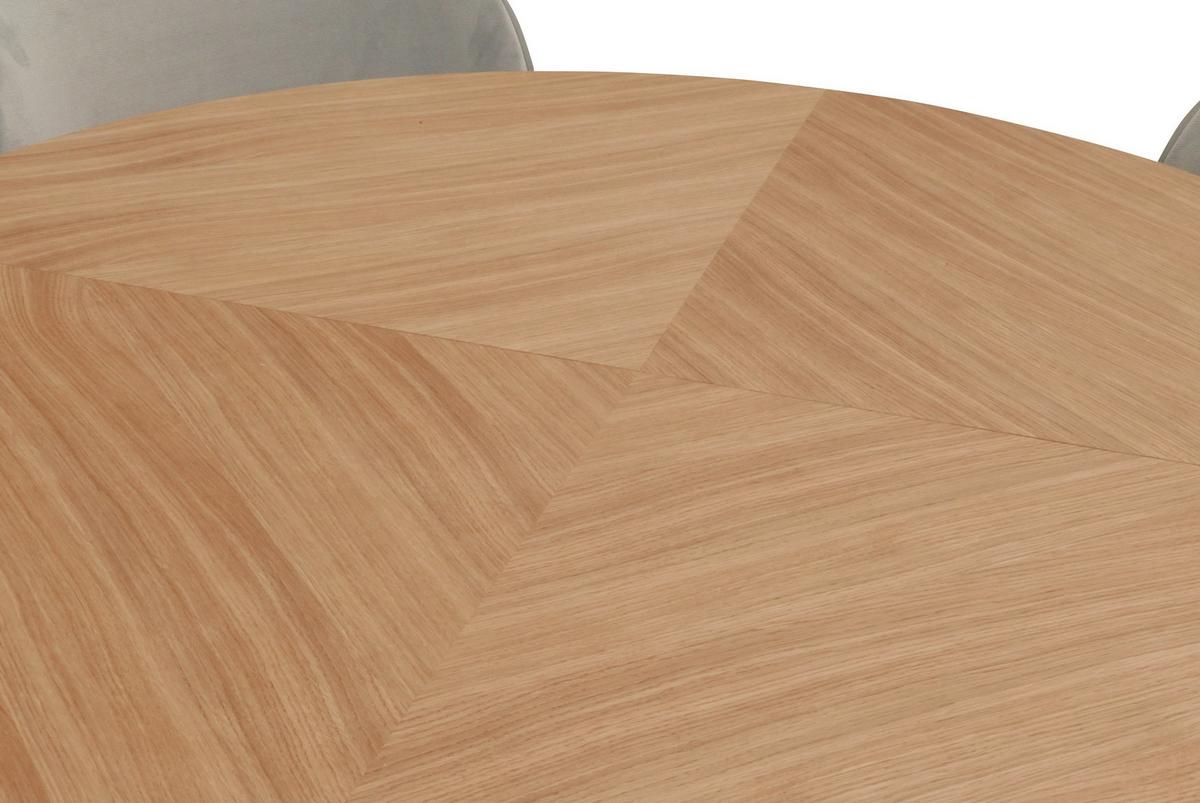 ESSTISCH GLOBO Ausziehbar 120 - 220 / 120 x 76 cm - Eichefarben/Schwarz, Holz (120/120/76cm) - MASSENO