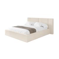 POLSTERBETT mit Bettkasten und Lattenrost, Bett mit Matratze H3/H4 - RIVO 120x200 Beige - Creme, Holzwerkstoff/Textil (120/200cm) - ALTDECOR