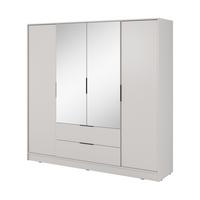 DREHTÜRENSCHRANK CATERINA 206/200/51 cm 4-türig mit Spiegel Kaschmir - Kaschmir, Holzwerkstoff (206/200/51cm) - MASSENO