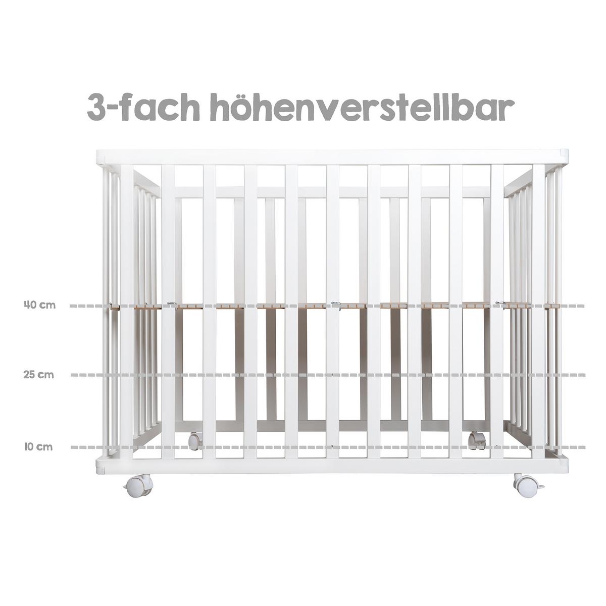 LAUFGITTER 100x75 roba Style grau - Weiß, Holzwerkstoff (72.5/72/98cm) - Roba