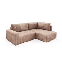 ECKSOFA Angela 4 Sitzplätze Hellbraun - Braun, Holz (245/182cm) - Petits-meubles
