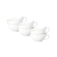 TEETASSEN Liberty Goldrand weiß-gold 140 ml 6er Set - Goldfarben/Weiß, Keramik (0.14L) - Seltmann Weiden