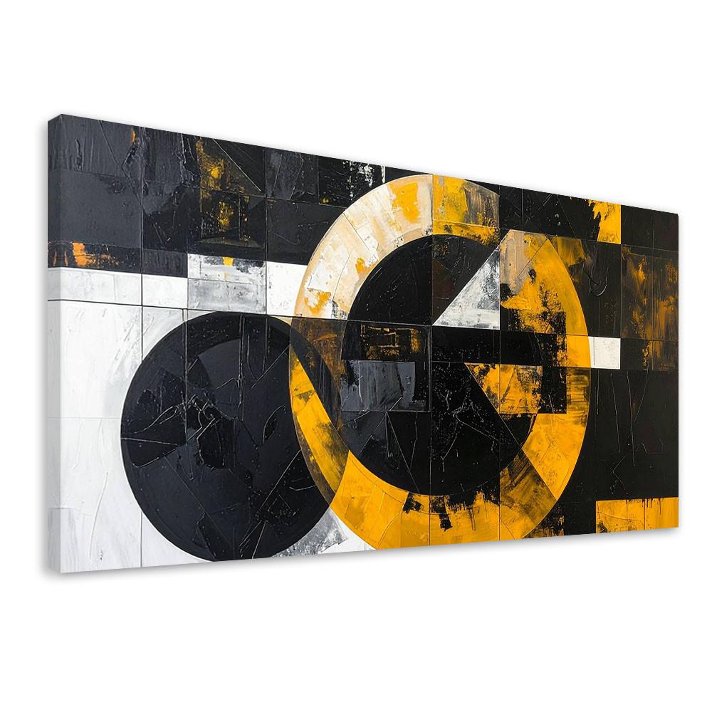 LEINWANDBILD 3D und geometrisch 100x50cm - Gelb, Textil (100/50cm) - Feeby