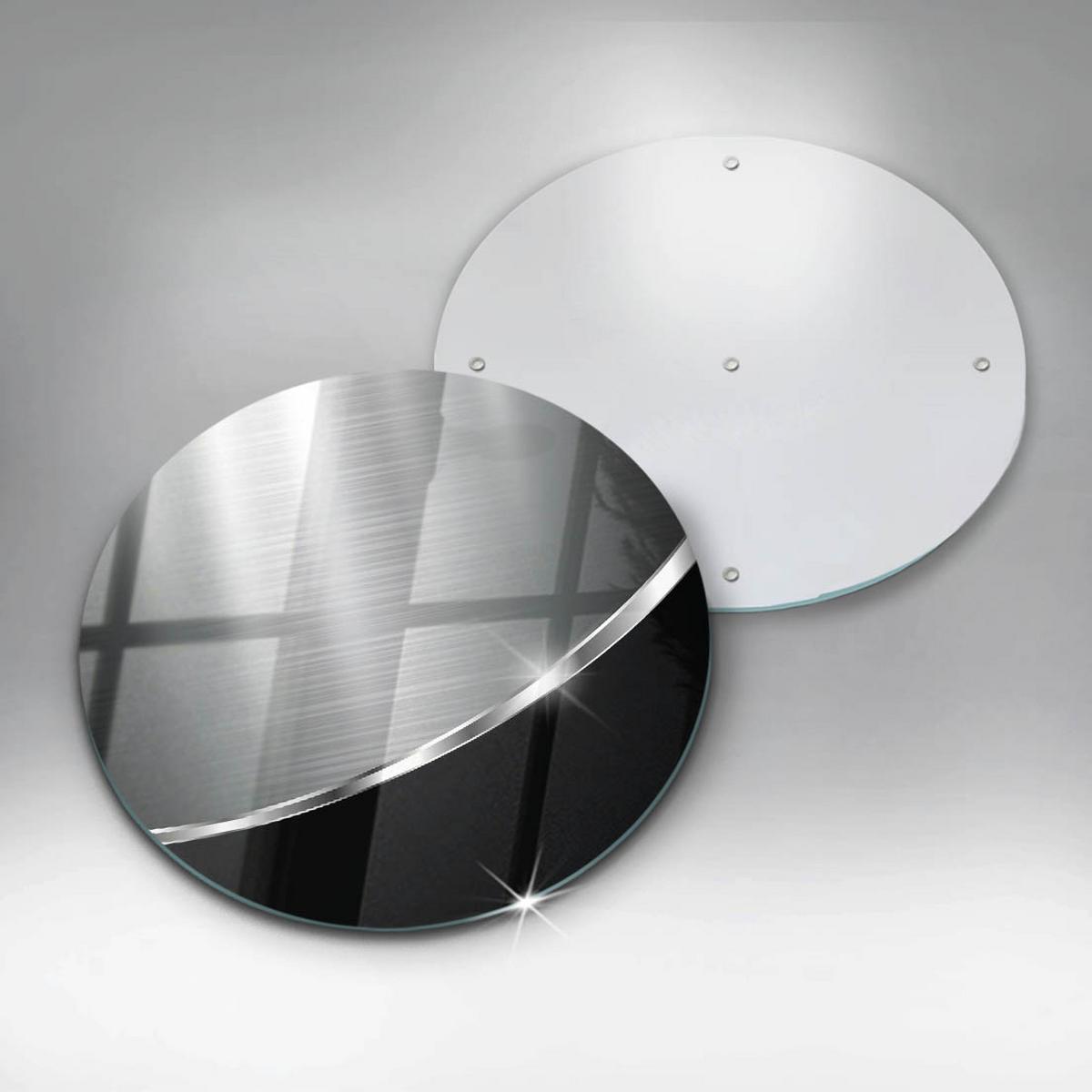 GLASPLATTE Ø 40 cm Metallische Abstraktion - Goldfarben, Glas (40/40cm) - Wallfluent