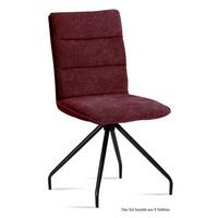 ESSZIMMERSTUHL (8er-Set) Dianna 47x92x60 Schwarz/Marsala - Brombeere/Schwarz, Kunststoff (60/92/47cm) - 58aufmkessel