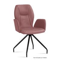 ARMLEHNSTUHL (6er-Set) Dionis 58x92x60 Schwarz/Rosewood - Dunkelrosa/Schwarz, Kunststoff (60/92/58cm) - 58aufmkessel