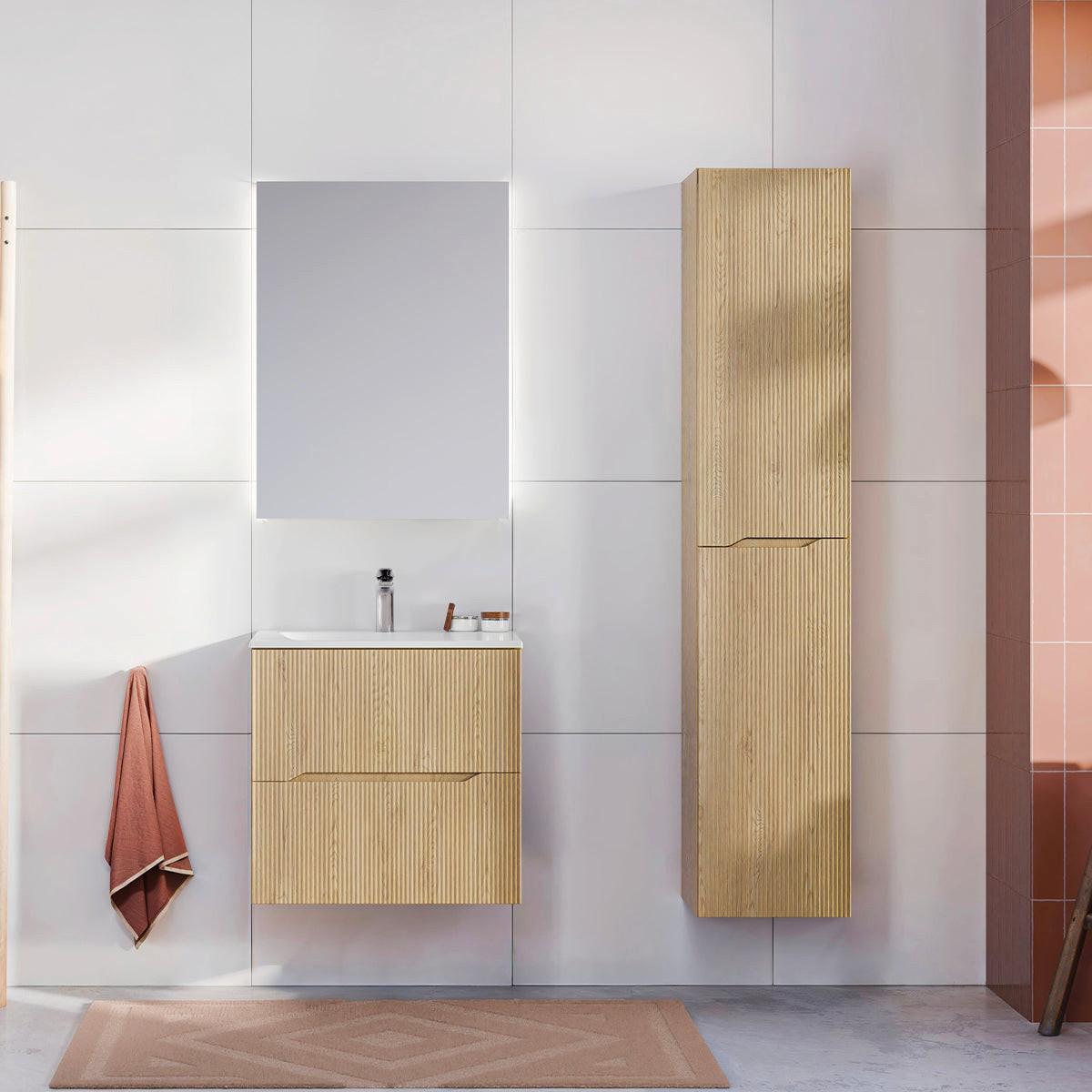 WASCHTISCHUNTERSCHRANK 60.2cm Isaline Helle Eiche - Braun, Holzwerkstoff (60.2/57/46cm) - Petits-meubles