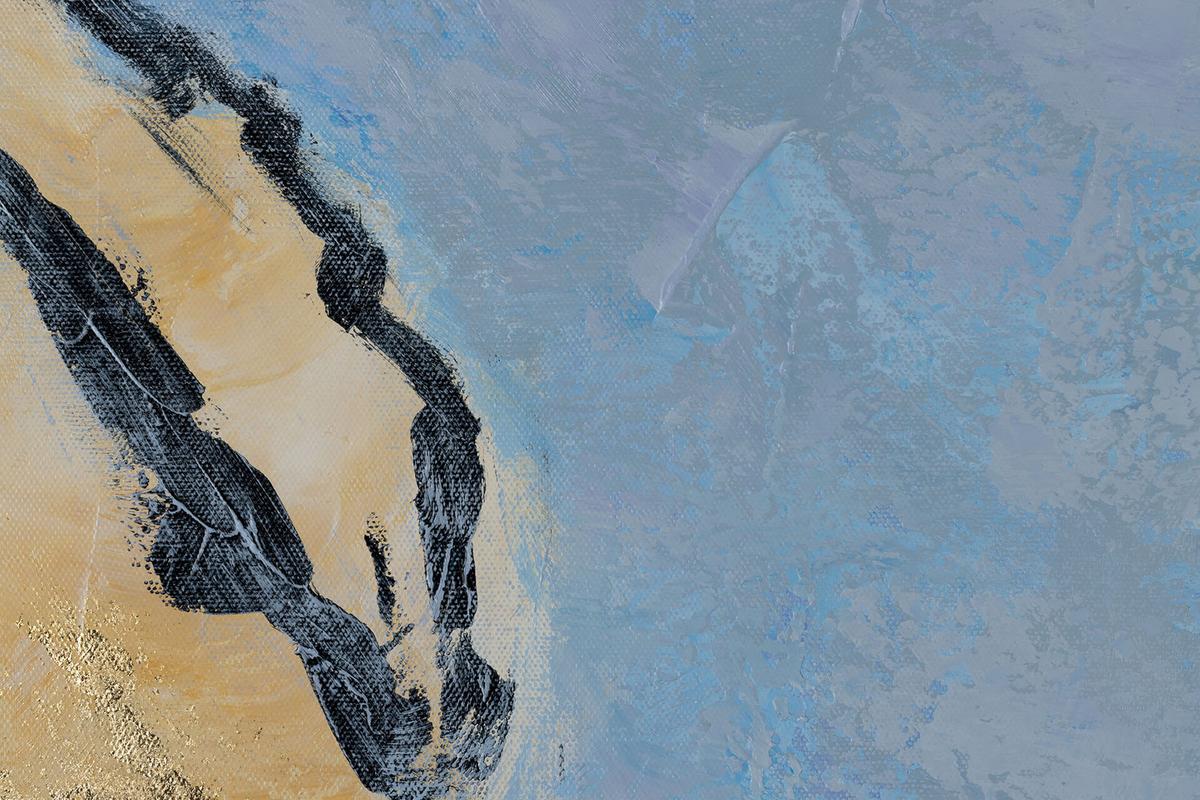 ACRYLBILD HANDGEMALT 75/100 cm - Blau, Holz/Textil (75/100cm) - KUNSTLOFT